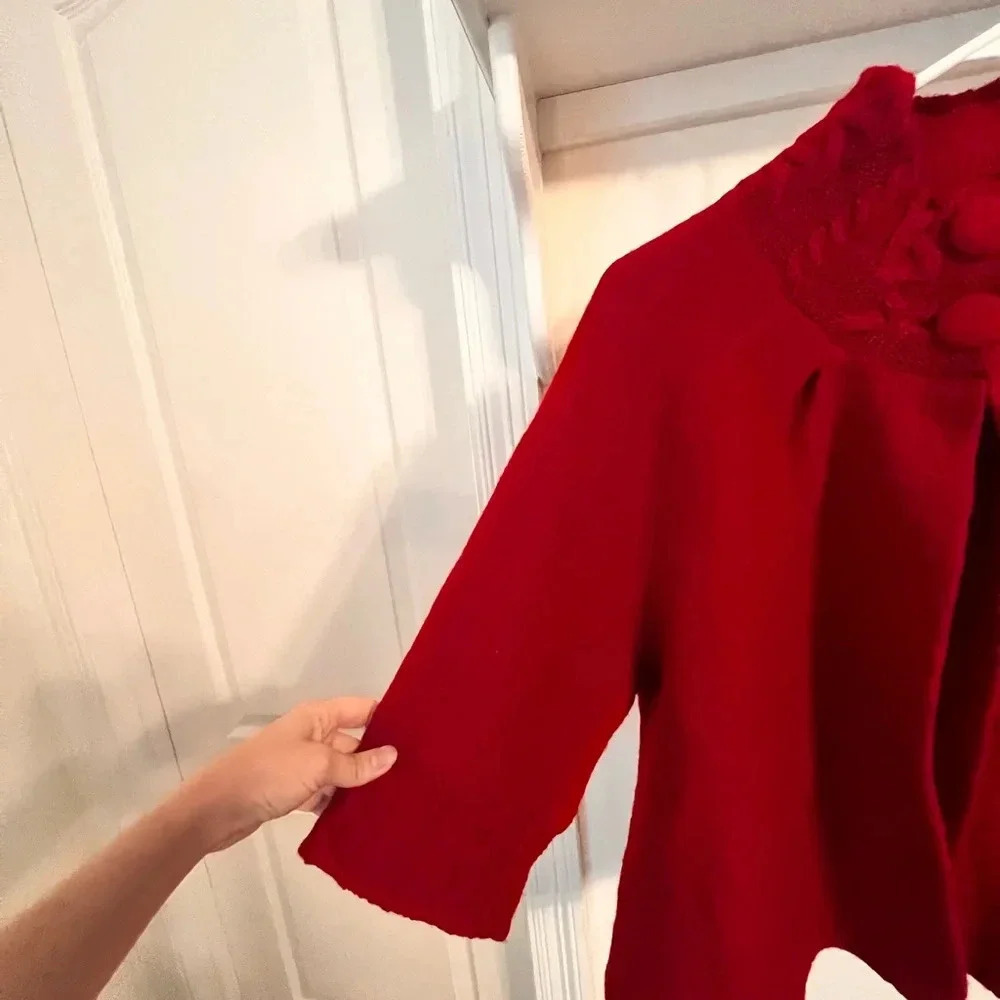 Final Price For Cynthia ( Cynthia Rowley ) Red Wool Buttoned Jacket - Picture 6 of 8